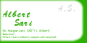 albert sari business card